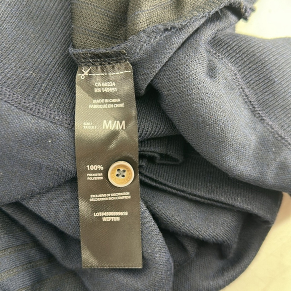 Joe's Jeans Blue Knit Short Sleeve Collared Classic Polo Shirt Size Medium NWT - Picture 5 of 10